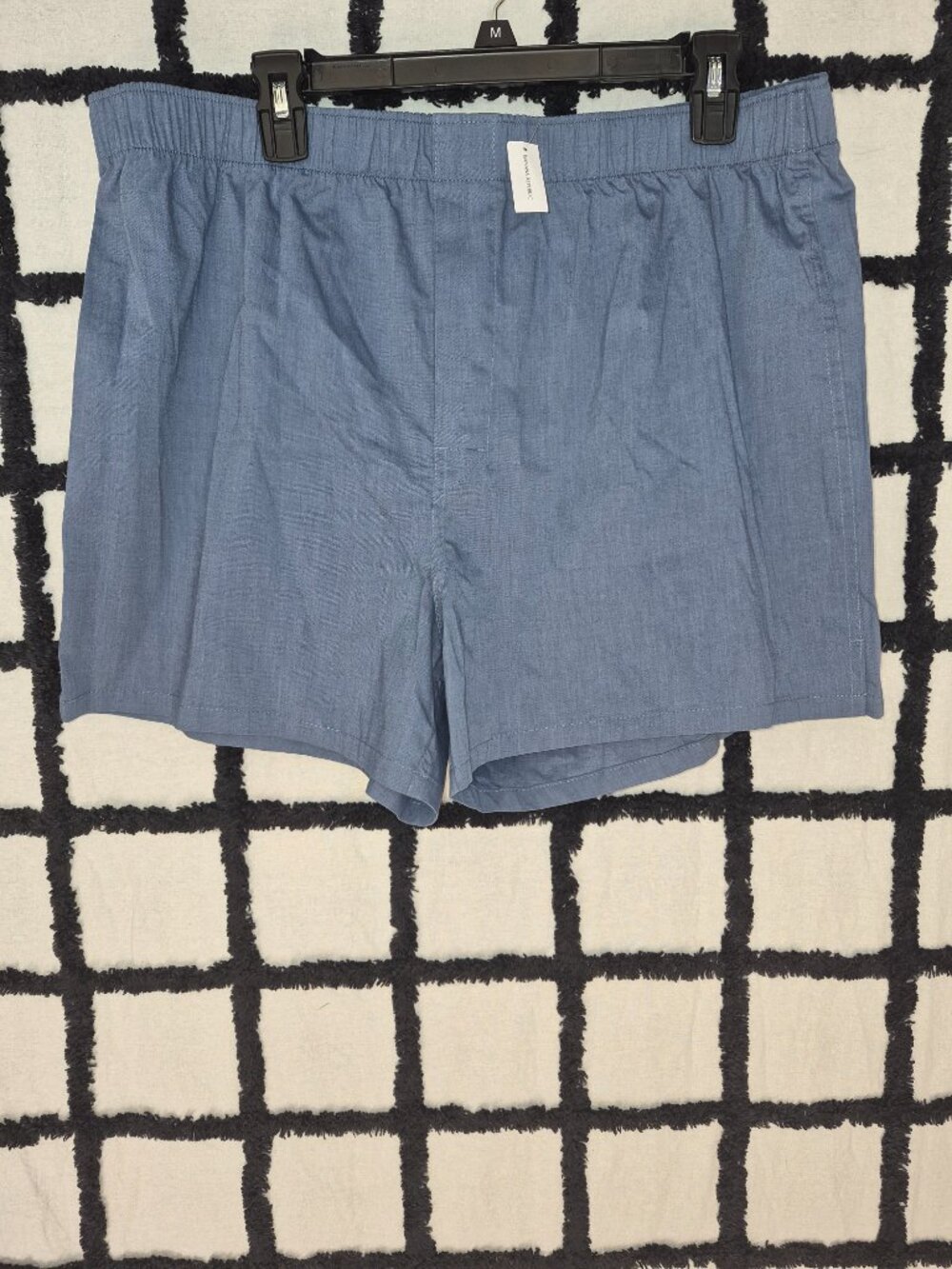 NWT XL Banana Republic Solikd Sky Blue Organic Cotton Signature Boxer Shorts